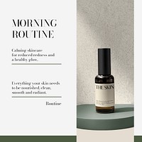 Skincare routine Instagram post template psd