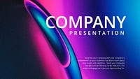 Neon fluid PowerPoint presentation template, purple aesthetic psd