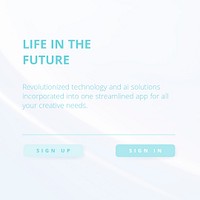 Modern technology Instagram post template, life in the future psd