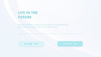 Modern technology blog banner template, life in the future psd