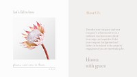 Flower business YouTube thumbnail template psd