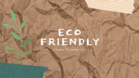 Eco-friendly business presentation editable template psd