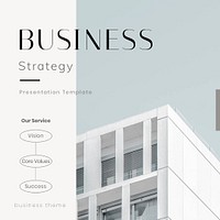 Business strategy Instagram post template, professional presentation psd