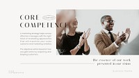 Business competency blog banner template, modern design psd