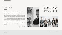 Company profile blog banner template, business overview psd