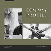 Company profile Instagram post template, business branding psd