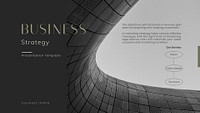 Business strategy blog banner template, professional design psd