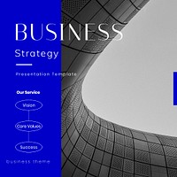 Business strategy Instagram post template, blue modern design psd