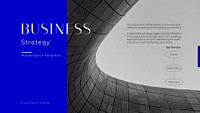 Business strategy YouTube thumbnail template, blue modern design psd