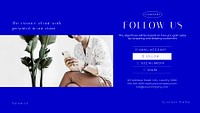 Follow us presentation editable template, business information psd