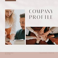 Company profile Instagram post template, business branding psd