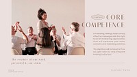 Business competency blog banner template, pink aesthetic psd