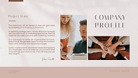 Company profile blog banner template, business overview psd