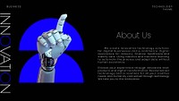 Robotic innovation Facebook ad template, futuristic tech psd