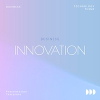 Business innovation Instagram post template, blue pastel psd