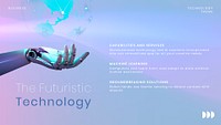 Futuristic technology YouTube thumbnail template psd