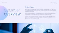 Company overview presentation editable template, tech business psd