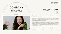 Company profile PowerPoint presentation template, woman entrepreneur photo psd