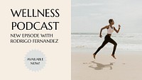 Wellness podcast Powerpoint presentation template, editable slide psd