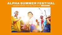 Music festival template, Facebook event cover, psd