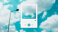 Music player blog banner template, psd