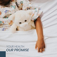 Medical, Pediatrics Instagram post template, hospital ad psd