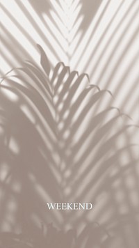 Leaf shadow mobile wallpaper template, Summer aesthetic psd