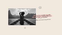 Beach trip Facebook cover template,  travel editable design psd