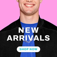 New arrivals Instagram post template, fashion, shopping ad psd