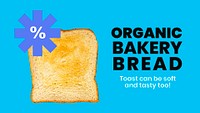 Toast breakfast presentation editable template, bakery advertisement psd