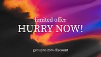Aesthetic sky presentation template, sale advertisement psd