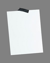 White paper mockup frame, tape design psd