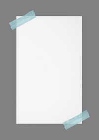 White paper mockup frame, tape design psd