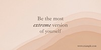 Empowering quote twitter post template, aesthetic editable design psd