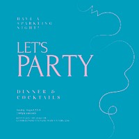 Dinner party Instagram post template, editable text psd