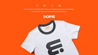 DOPE t-shirt PowerPoint template, fashion branding psd