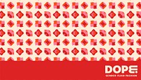 Pink geometric pattern presentation template, retro design psd