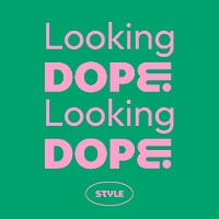 Looking dope Instagram post template, funky typography  psd