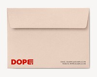 Envelope mockup, realistic paper, stationery psd