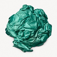 Crumpled paper, isolated object image psd