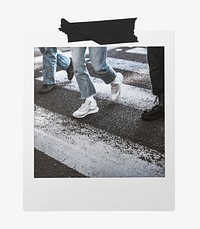 Instant photo film frame mockup psd