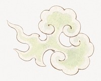 Traditional Japanese cloud psd.  Remastered by rawpixel. 