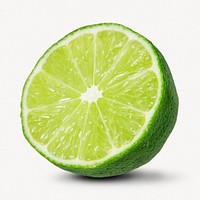 Organic lime fruit, isolated image psd