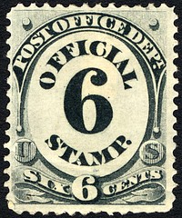 6c Post Office Department single