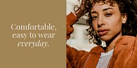 Feminine fashion template psd featuring everyday look