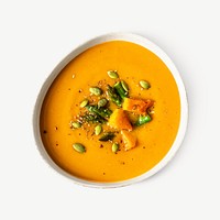 Pumpkin soup  collage element psd
