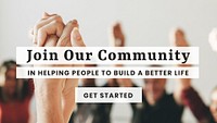 Join our community charity social template mockup