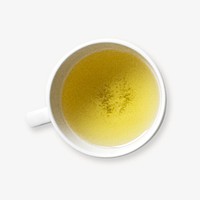 Hot tea top view isolated design
