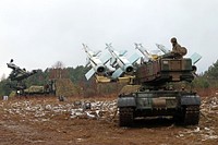 Soldiers of the 35th Air Defense Squadron (Polish army) demonstrate the loaded W125 launcher SC Anti-missile system’s mobility range during a demonstration for Soldiers assigned to A Battery, 5th Battalion, 7th Air Defense Artillery Brigade in support of Panther Assurance, an interoperability deployment readiness exercise, Jan. 14, at Skwierzyna, Poland.