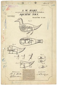 Drawing of Aquatic Toy. Original public domain image from Flickr